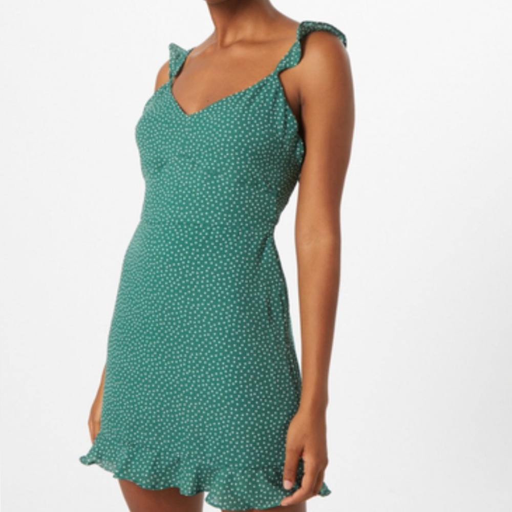 Abercrombie & Fitch Green Midi Sundress with Spaghetti Straps